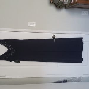 Lauren Ralph Lauren Navy,  top sequined jersey, evening gown, Size 16